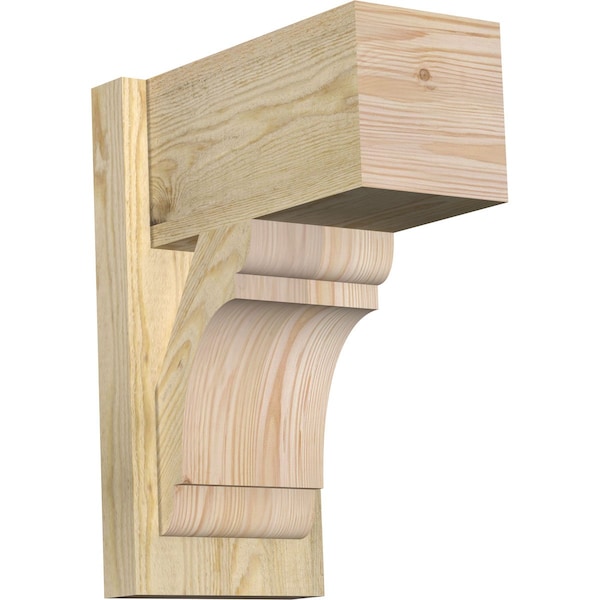 Ekena Millwork Olympic Block Rough Sawn Outlooker, Douglas Fir, 8"W x 14"D x 18"H OUT08X14X18OLY05RDF - main